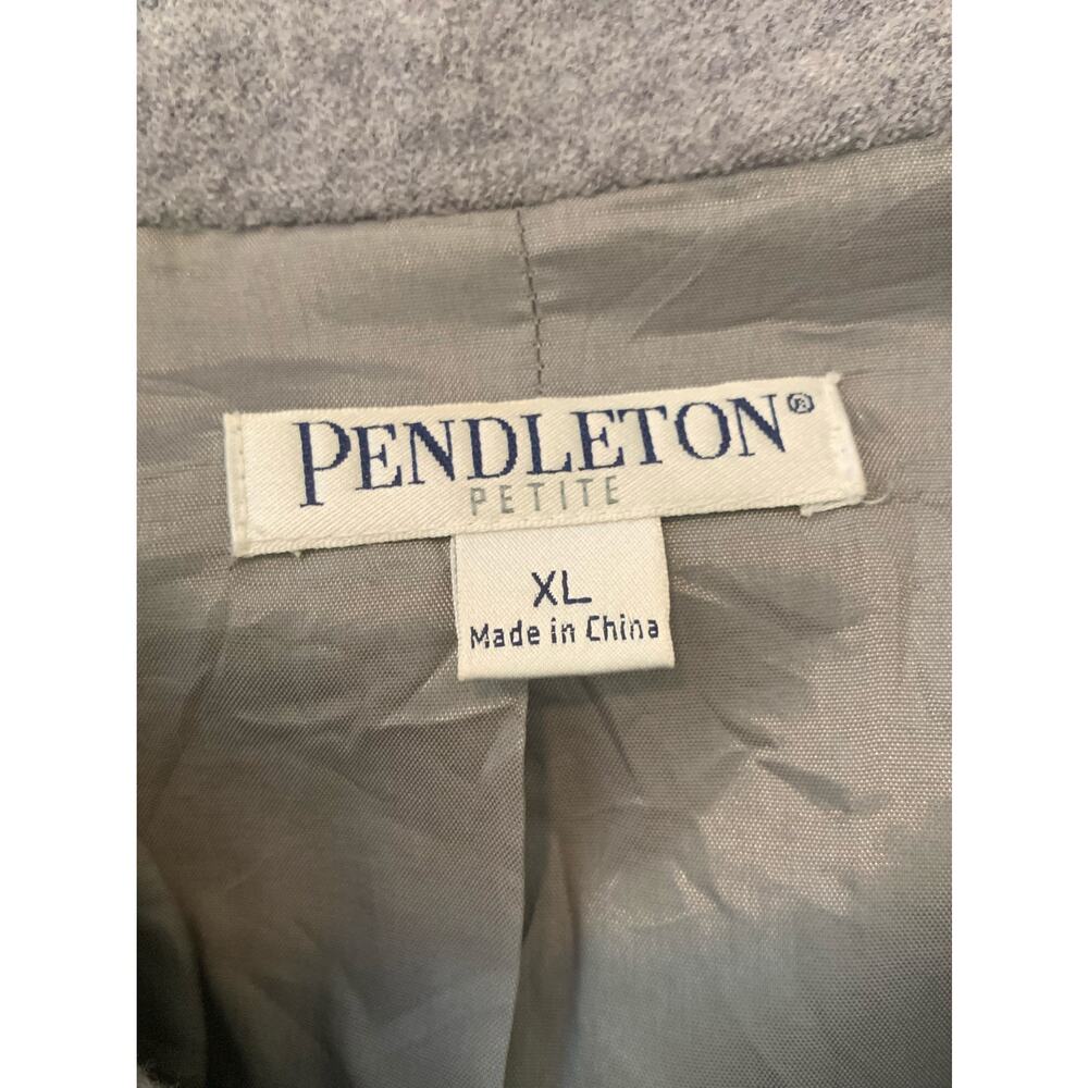 Pendleton Gray Wool Buttoned Jacket Blazer Size Xl - image 3